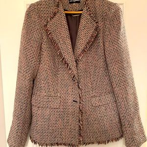 Karl Lagerfeld Tweed Pink Jacket size 10